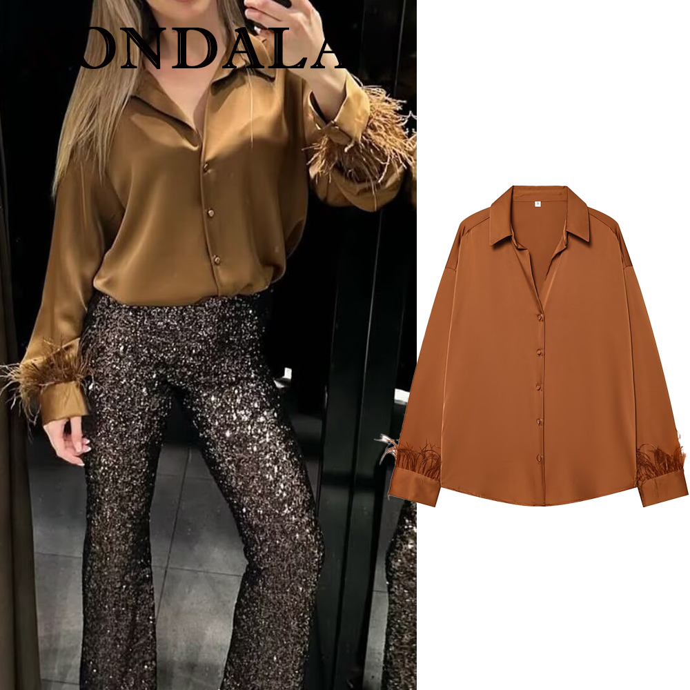 Women'S Fashion Trends Fall 2025 - KONDALA, camisa elegante Vintage con borlas