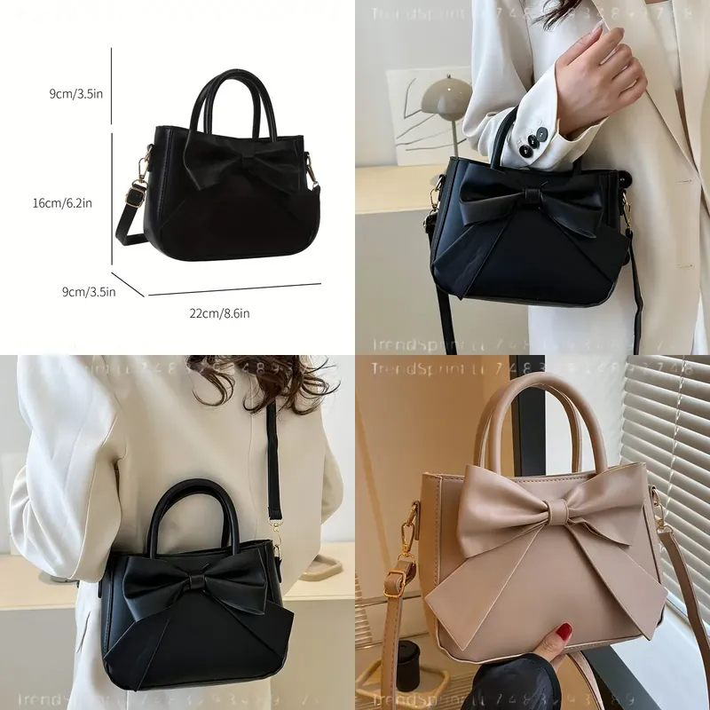 Women Fashion Handbags - Elegante Bolso de Mano Negro con