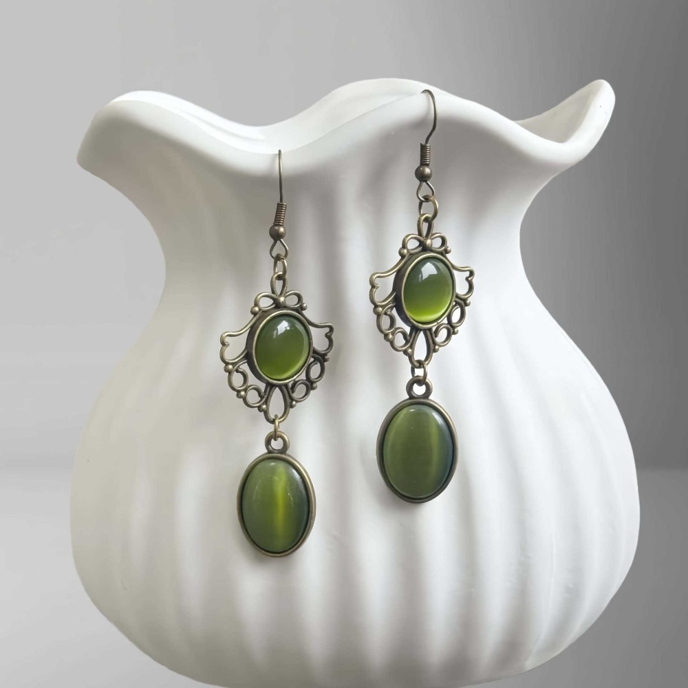 Women'S Fashion Victorian Era - Pendientes Colgantes de Encaje Calado Estilo