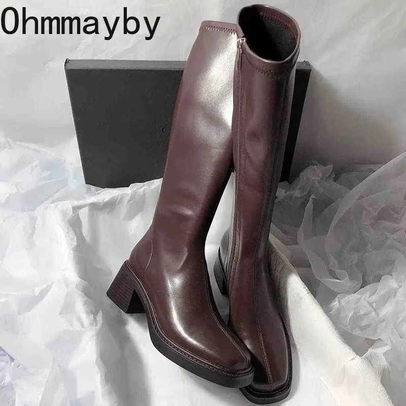 Women'S Fashion Knee High Boots - Botas hasta la rodilla De tacón
