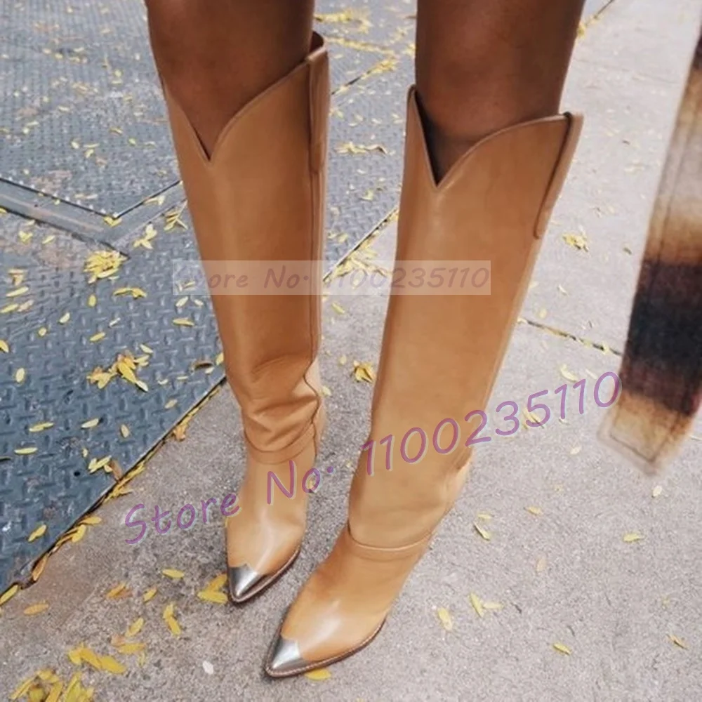 Women'S Fashion Knee High Boots - Botas hasta la rodilla con punta