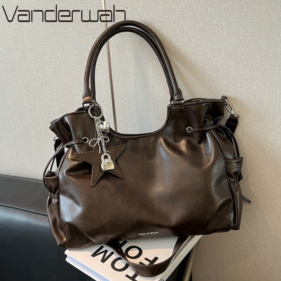 Women'S Fashion Magazines - Bolso Tote de Cuero Encerado Vintage