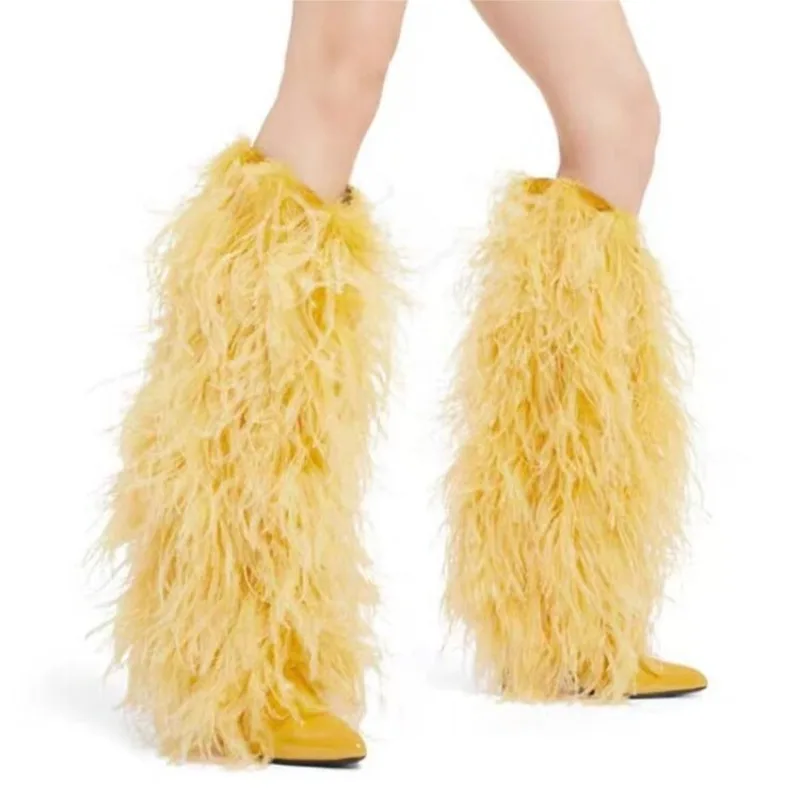 Women'S Fashion Magazines - Botas hasta la rodilla de felpa