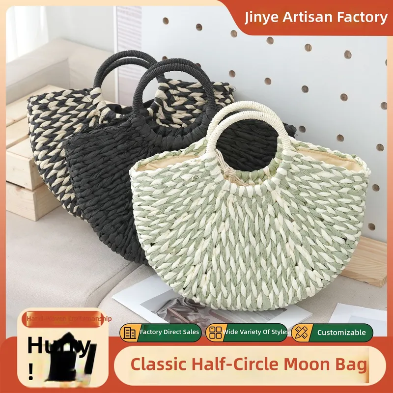 Women Fashion Handbags - Bolso de Mano Semicircular para Mujer,