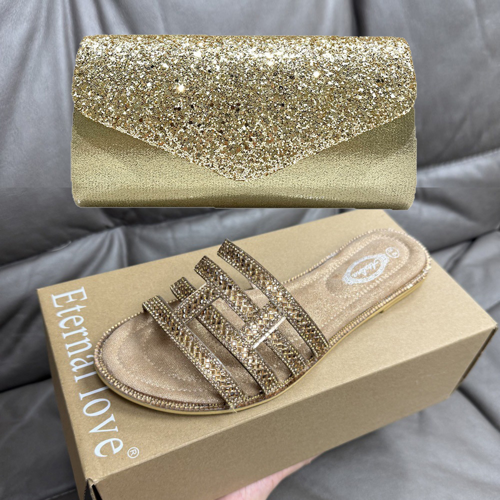 Women Fashion Handbags - Nuevas Sandalias de Verano con Pedrería