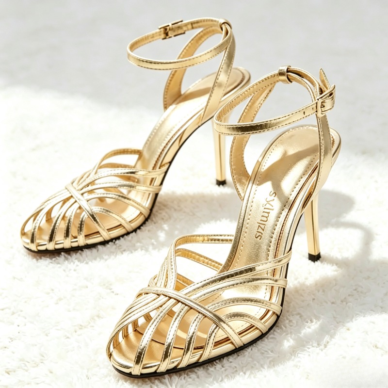 Women'S Fashion Designer Clothes - Sandalias de tacón alto con banda