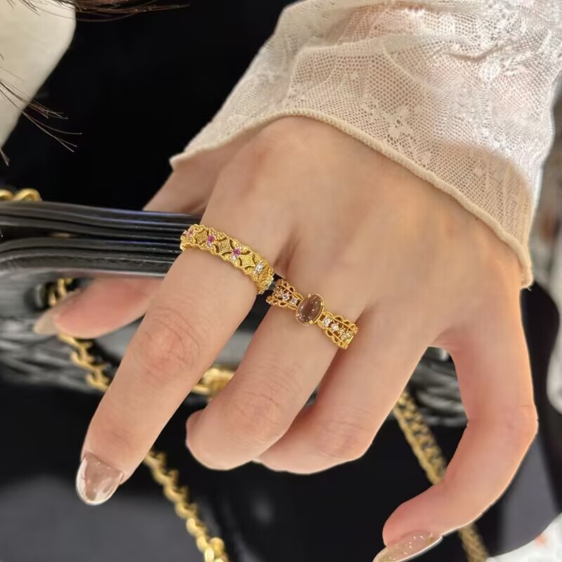 Women'S Fashion Victorian Era - Anillos de dedo de encaje de