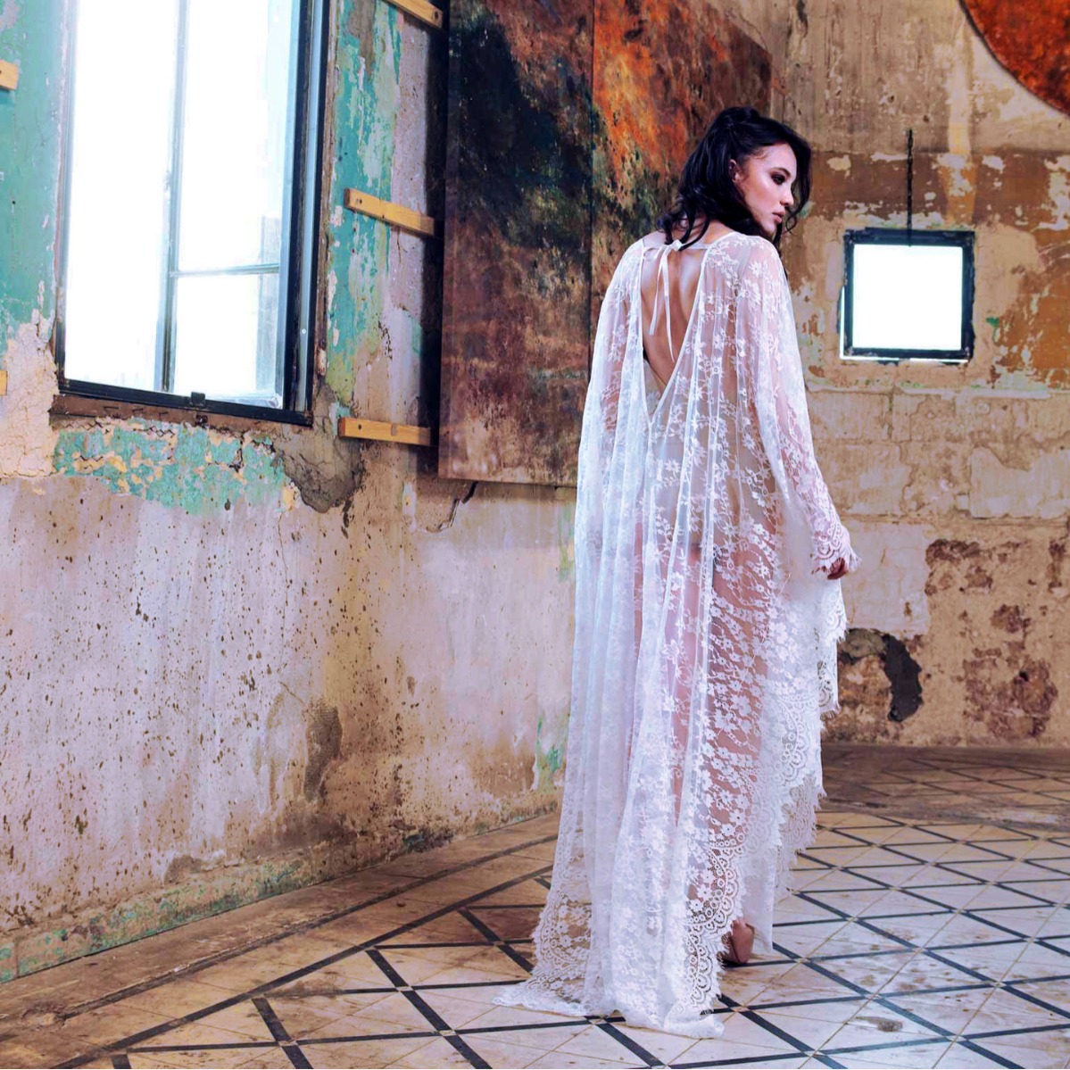 Vestido largo de encaje suelto - Women Fashion Photoshoot reseña y precio