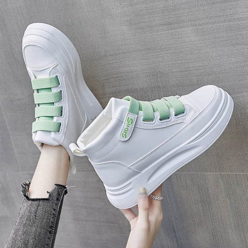 Zapatillas altas blancas versá - Women'S Fashion Velcro Sneakers reseña y precio