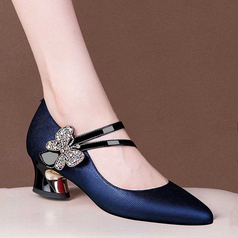 FHC tacones medios de cuero po - Women'S Fashion Vogue reseña y precio