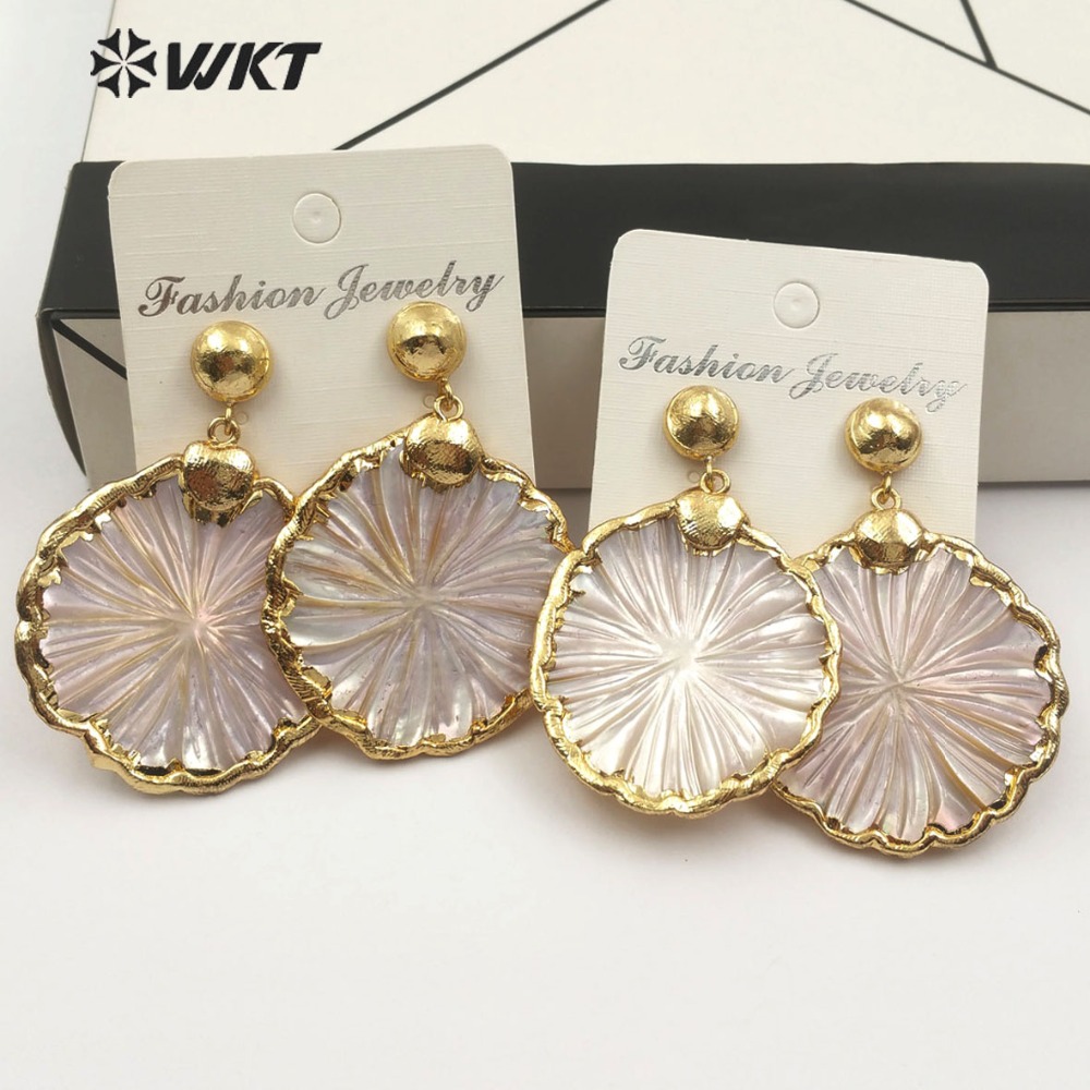 WT-E482 Pendiente de Concha Bl - Women'S Fashion Vogue reseña y precio