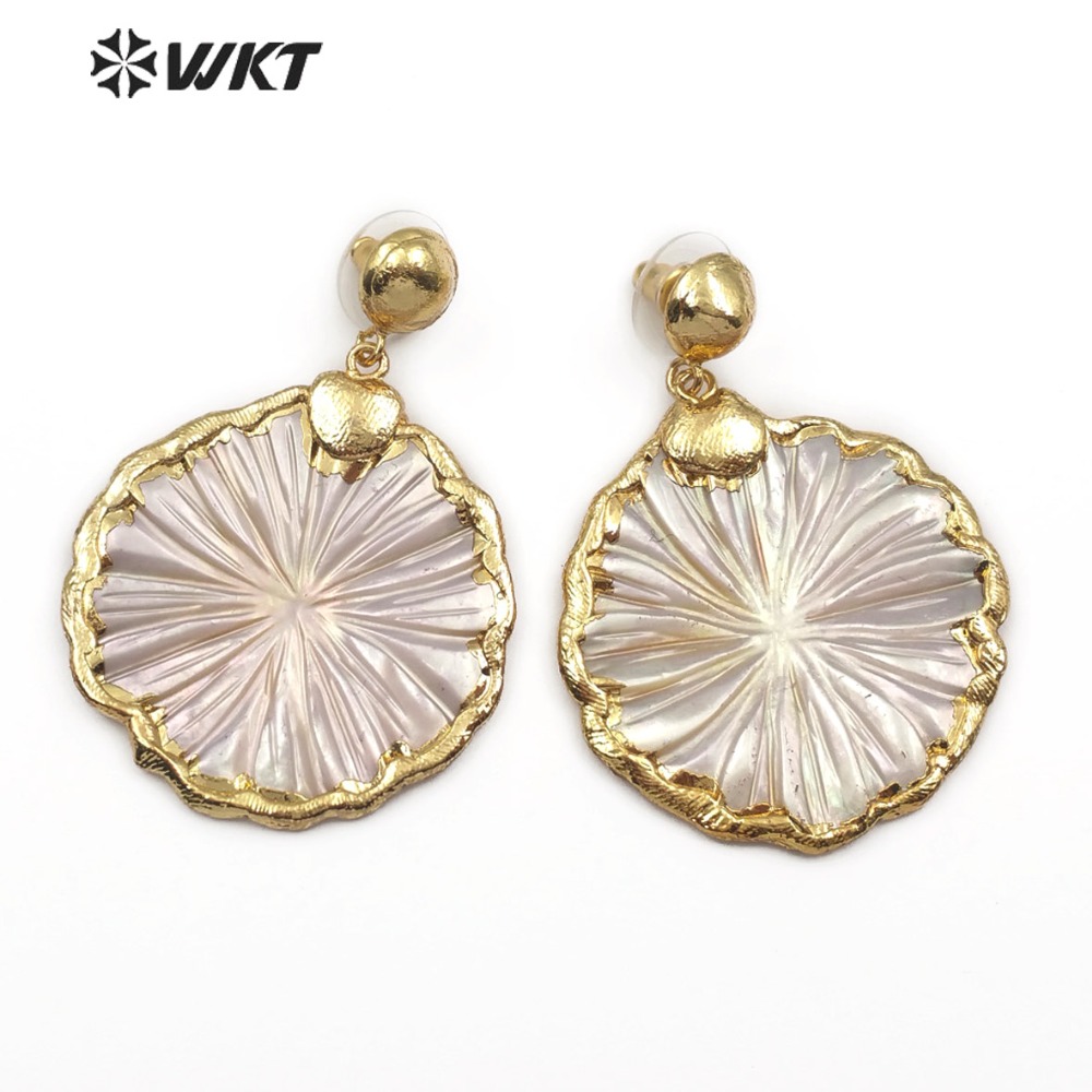 WT-E482 Pendiente de Concha Bl - Women'S Fashion Vogue reseña y precio