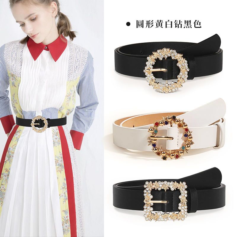 Cinturón con hebilla de diaman - Women'S Fashion Trends Fall 2025 reseña y precio