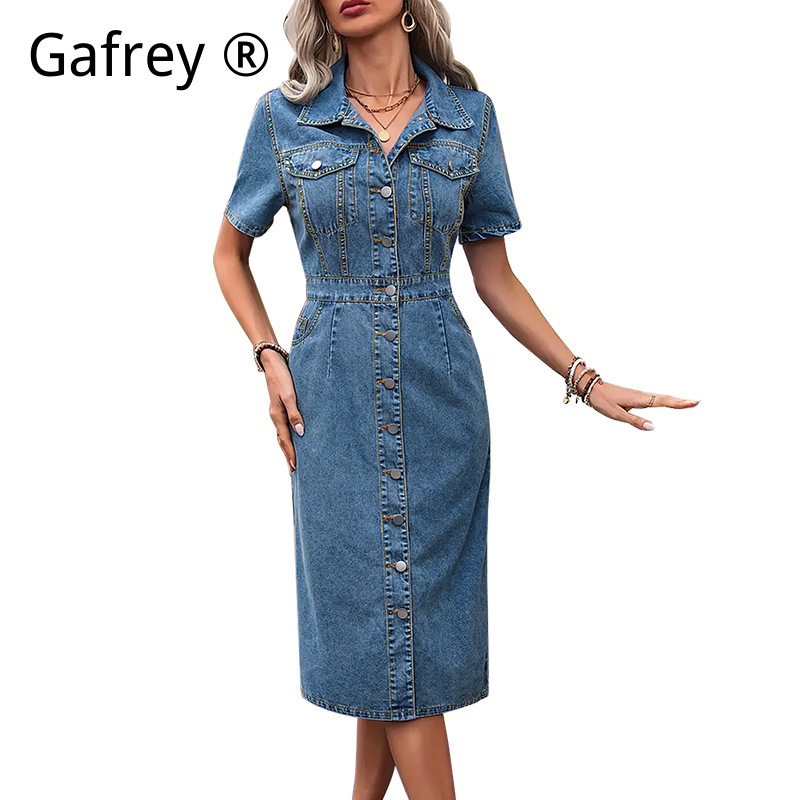 Vestido vaquero de talla grand - Women Fashion Jeans reseña y precio
