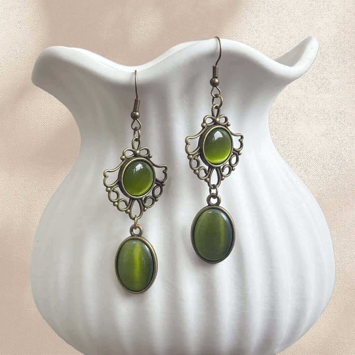 Pendientes Colgantes de Ópalo  - Women'S Fashion Victorian Era reseña y precio