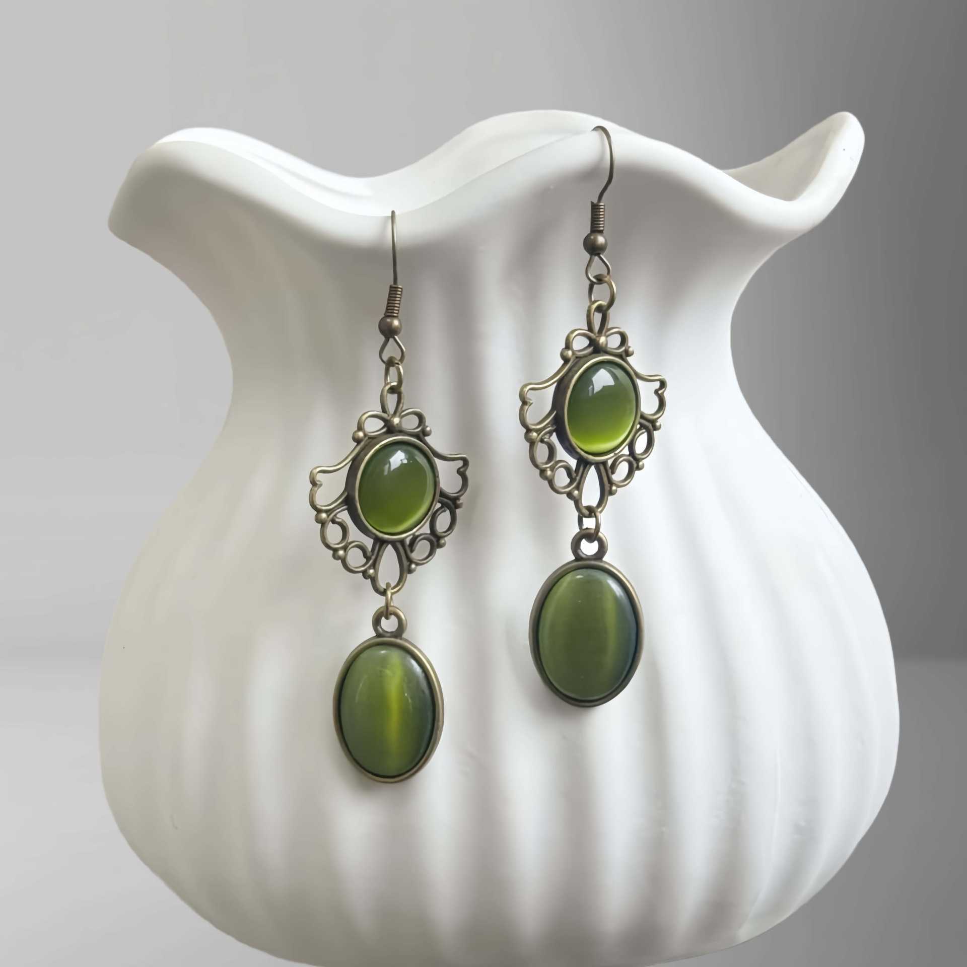 Pendientes Colgantes de Ópalo  - Women'S Fashion Victorian Era reseña y precio