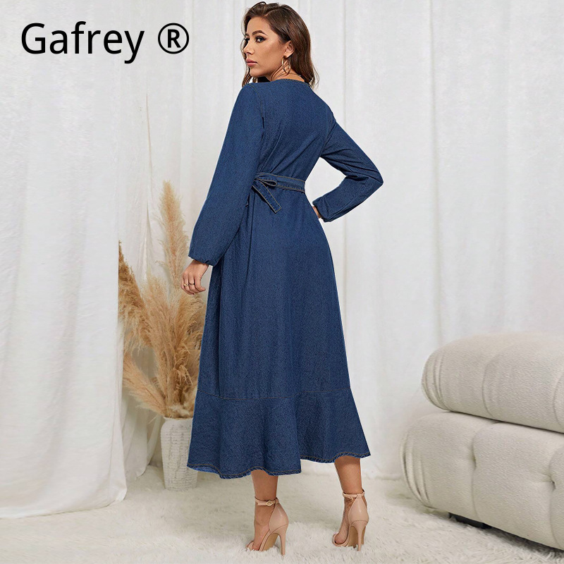 Vestido vaquero de talla grand - Women Fashion Jeans reseña y precio