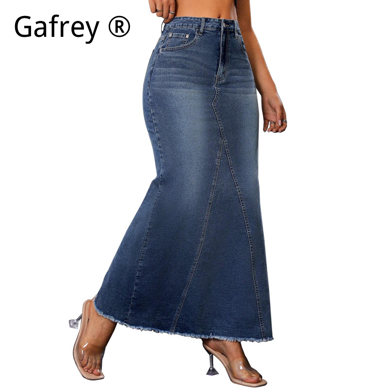 Falda vaquera midi de mujer, c - Women Fashion Jeans reseña y precio