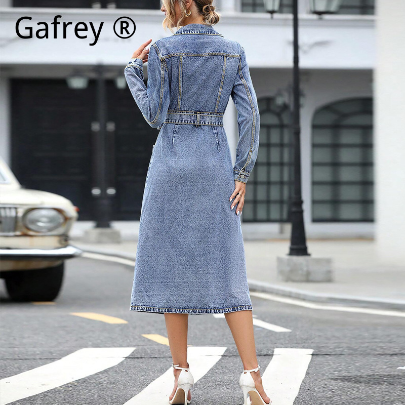 Vestido vaquero de manga larga - Women Fashion Jeans reseña y precio