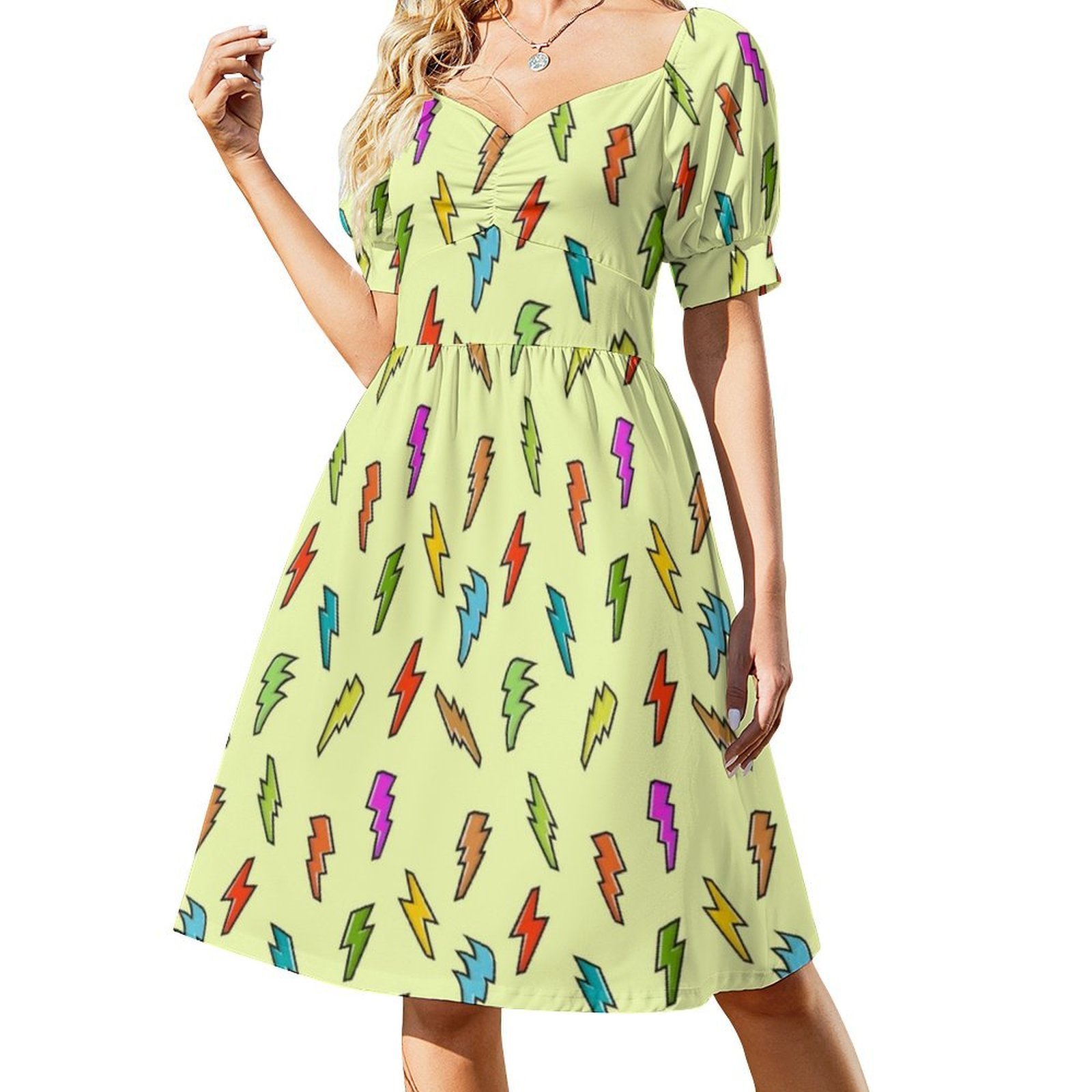 Vestido bohemio elegante con p - Women Fashion Gown reseña y precio