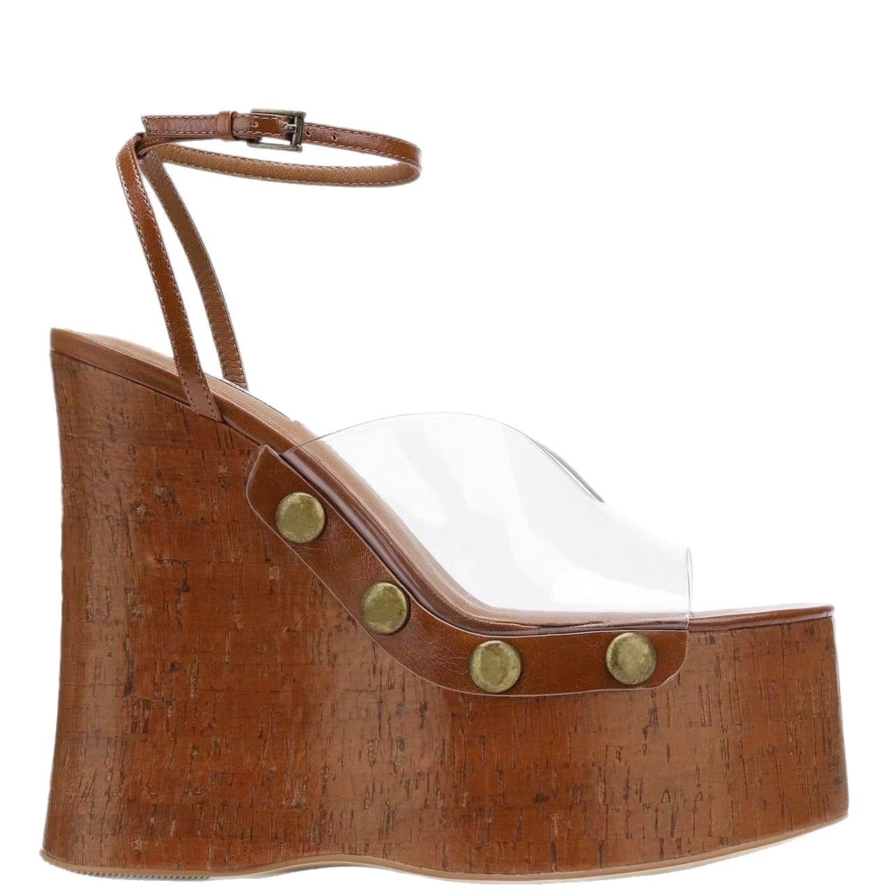 Sandalias de tacón de cuña con - Women Fashion Show reseña y precio