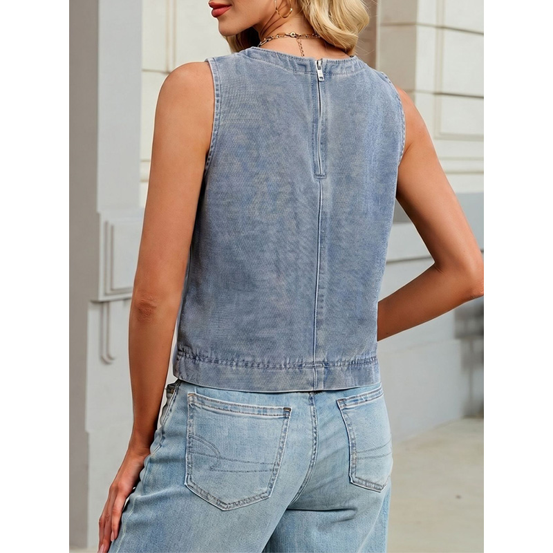 Chaleco Vaquero Casual de Cuel - Women Fashion Jeans reseña y precio