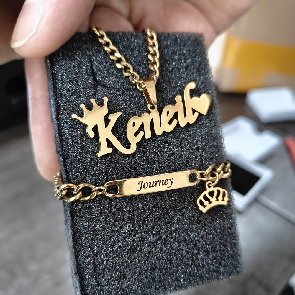 Conjunto de joyería de acero i - Women Fashion Name Ideas reseña y precio