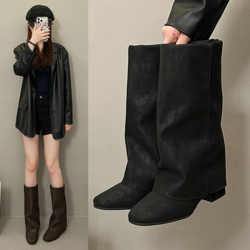 Botas de moda vintage de punta - Women'S Fashion Knee High Boots reseña y precio