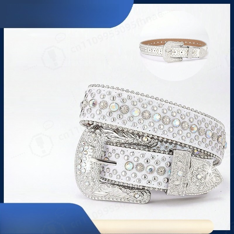Cinturón de diamantes de imita - Women Fashion Jeans reseña y precio