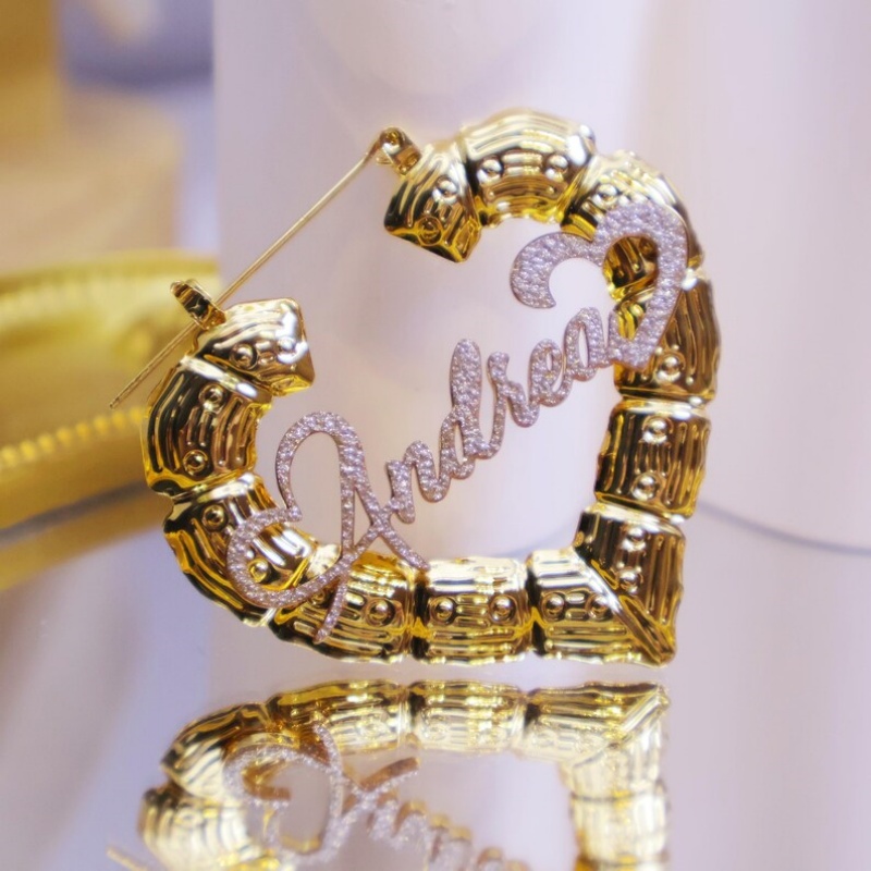 Pendientes de Bambú con Forma  - Women Fashion Name Ideas reseña y precio
