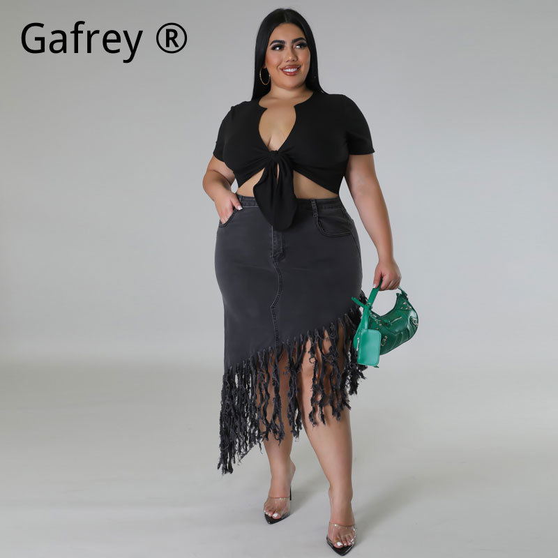 Falda vaquera de mezclilla con - Women Fashion Jeans reseña y precio