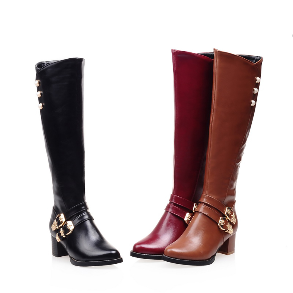 Botas de motocicleta hasta la  - Women'S Fashion Knee High Boots reseña y precio
