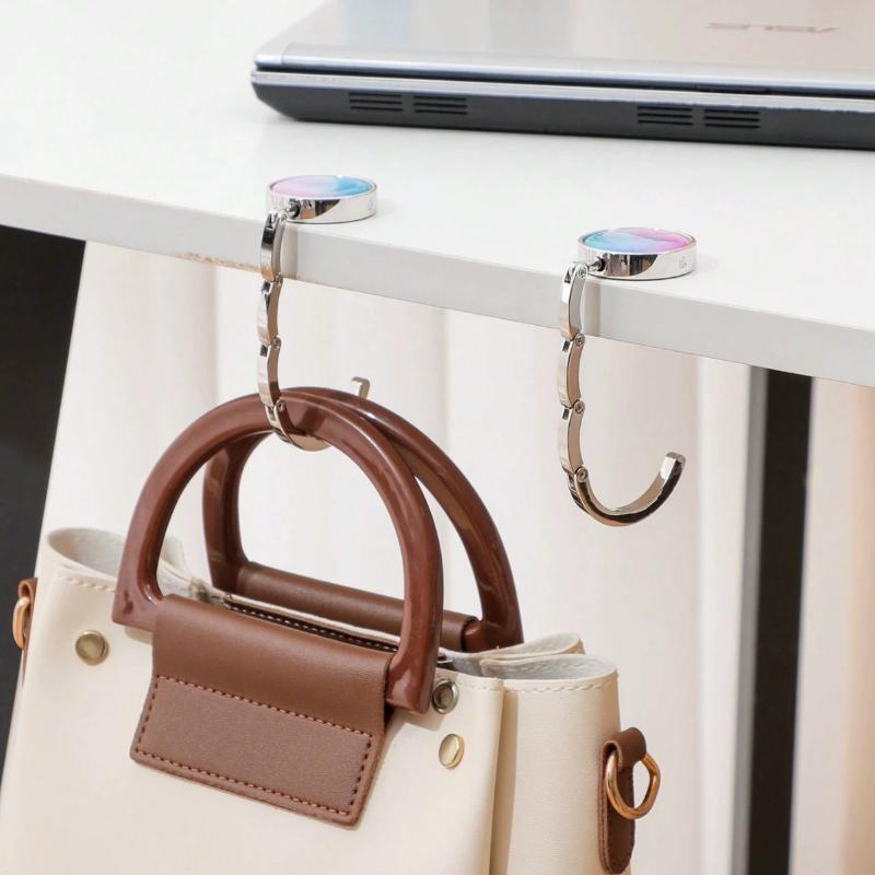 Nuevo gancho plegable para bol - Women Fashion Handbags reseña y precio